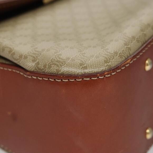 CELINE Macadam Canvas Hand Bag Beige Gold - Picture 14 of 16